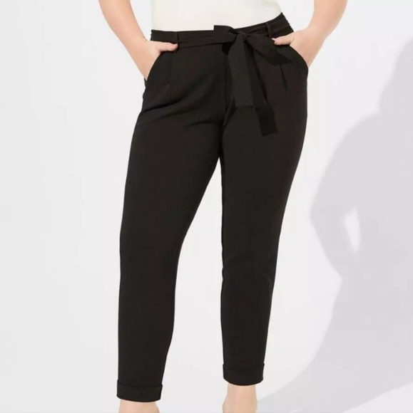 Torrid Studio Stretch Crepe Relaxed Taper Pants - Picture 1 of 4